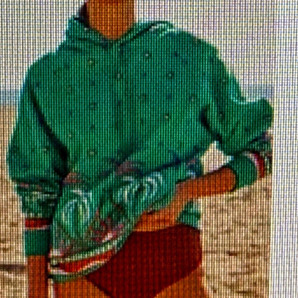 Colorful size small hooded sweatshirt, never worn!
